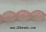 CRQ692 15.5 inches 12*16mm rice rose quartz beads wholesale