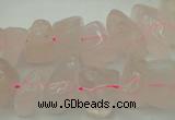 CRQ700 15.5 inches 8*12mm - 10*15mm rose quartz chips beads