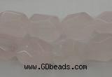 CRQ701 15.5 inches 10*14mm - 12*16mm faceted nuggets rose quartz beads