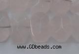 CRQ704 15.5 inches 13*18mm - 15*20mm faceted nuggets rose quartz beads