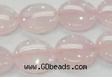 CRQ73 15.5 inches 20mm flat round natural rose quartz beads