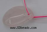 CRQ730 Top drilled 30*40mm flat teardrop rose quartz beads