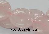 CRQ74 15.5 inches 30mm flat round natural rose quartz beads