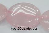 CRQ75 15.5 inches 40mm flat round natural rose quartz beads