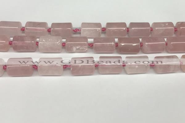 CRQ750 15.5 inches 13*18mm tube rose quartz beads wholesale