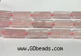 CRQ752 15.5 inches 20*40mm rectangle rose quartz beads