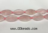 CRQ759 15.5 inches 25*40mm oval rose quartz beads