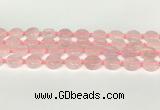 CRQ765 15.5 inches 14mm flat round rose quartz beads