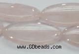 CRQ79 15.5 inches 20*40mm oval natural rose quartz beads wholesale