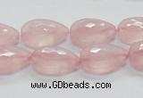 CRQ85 15.5 inches 13*18mm faceted teardrop natural rose quartz beads