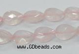 CRQ86 15.5 inches 10*14mm faceted teardrop natural rose quartz beads