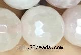 CRQ863 15 inches 12mm faceted round AB-color rose quartz beads