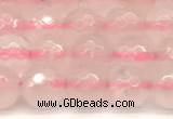 CRQ875 15 inches 6mm faceted round rose quartz beads