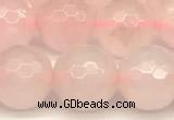 CRQ877 15 inches 10mm faceted round rose quartz beads