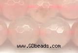 CRQ878 15 inches 12mm faceted round rose quartz beads