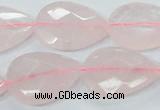 CRQ89 15.5 inches 18*25mm faceted teardrop natural rose quartz beads