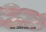 CRQ92 15.5 inches 18*25mm faceted oval natural rose quartz beads