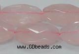 CRQ93 15.5 inches 22*30mm faceted oval natural rose quartz beads