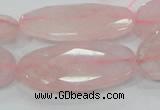 CRQ94 15.5 inches 20*40mm faceted oval natural rose quartz beads