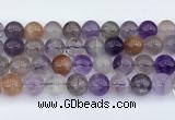 CRU1014 15.5 inches 10mm round mixed rutilated quartz beads