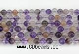 CRU1019 15.5 inches 8mm round mixed rutilated quartz beads