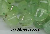 CRU131 15.5 inches 10*15mm twisted green rutilated quartz beads