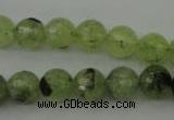 CRU153 15.5 inches 10mm faceted round green rutilated quartz beads