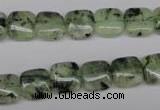 CRU195 15.5 inches 10*10mm square green rutilated quartz beads