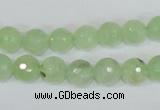 CRU202 15.5 inches 10mm faceted round green rutilated quartz beads