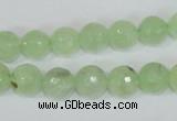 CRU203 15.5 inches 12mm faceted round green rutilated quartz beads