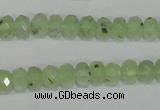 CRU206 15.5 inches 5*8mm faceted rondelle green rutilated quartz beads