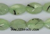 CRU207 15.5 inches 13*18mm faceted oval green rutilated quartz beads