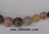 CRU420 15.5 inches 6mm - 14mm round Multicolor rutilated quartz beads