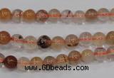 CRU452 15.5 inches 6mm round Multicolor rutilated quartz beads