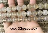 CRU633 15.5 inches 12mm round golden rutilated quartz beads