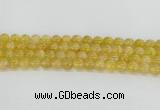 CRU660 15.5 inches 8mm round golden rutilated quartz beads