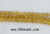 CRU661 15.5 inches 10mm round golden rutilated quartz beads