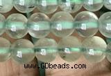 CRU811 15.5 inches 6mm round green rutilated quartz beads