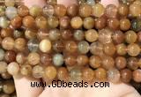 CRU948 15.5 inches 8mm round mixed rutilated quartz beads