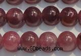 CRZ1005 15.5 inches 6mm - 6.5mm round A+ grade natural ruby beads