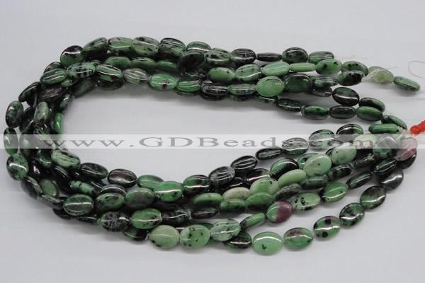 CRZ11 15.5 inches 10*14mm oval ruby zoisite gemstone beads wholesale