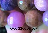 CRZ1134 15.5 inches 12mm faceted round ruby sapphire beads