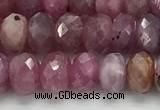 CRZ1152 15.5 inches 4*6.8mm faceted rondelle natural ruby beads