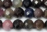 CRZ1169 15 inches 6mm faceted round ruby sapphire beads