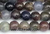 CRZ1175 15 inches 6mm round ruby sapphire beads