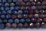 CRZ1201 15 inches 4mm faceted round ruby sapphire beads