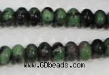 CRZ462 15.5 inches 7*10mm rondelle ruby zoisite gemstone beads