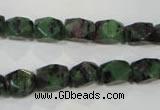 CRZ465 15.5 inches 7*10mm faceted nuggets ruby zoisite gemstone beads