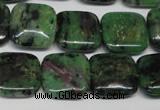 CRZ47 15.5 inches 18*18mm square ruby zoisite gemstone beads