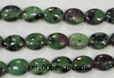 CRZ479 15.5 inches 8*10mm oval ruby zoisite gemstone beads